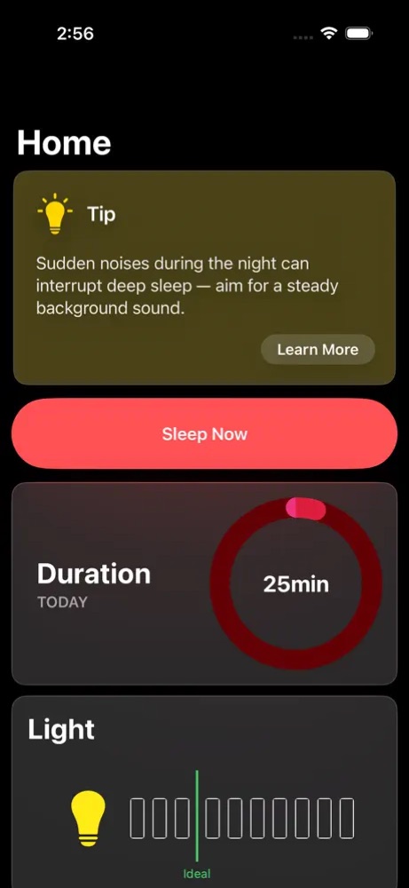 PlsSleepBro running on iPhone